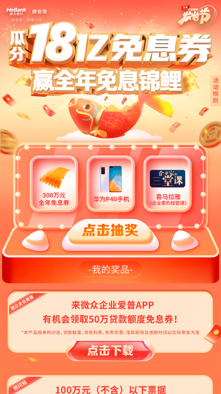 腾讯微业贷发发节系列H5长图