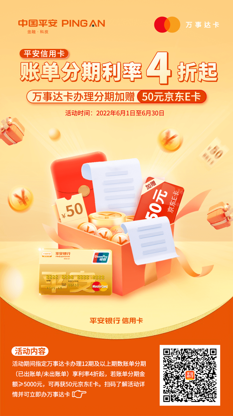 平安银行信用卡万事达卡海报